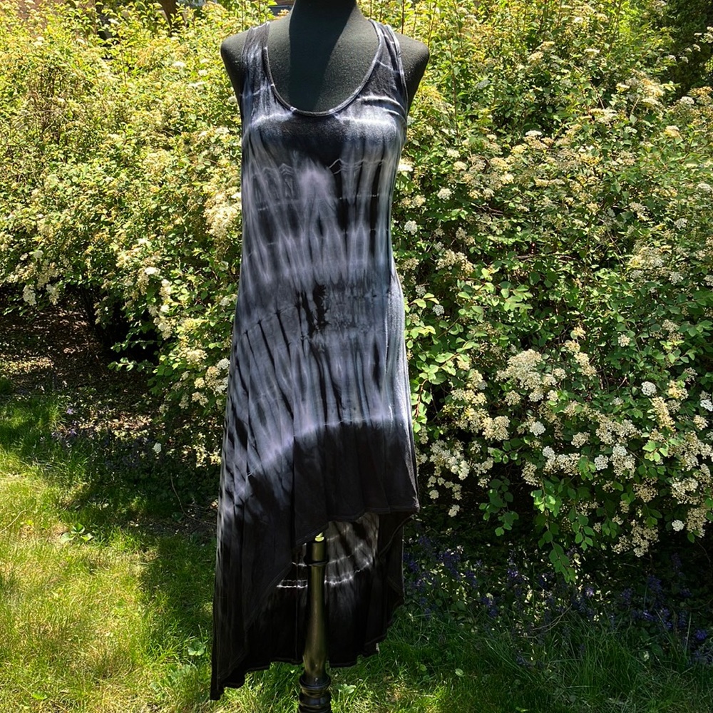 Tie-die hi-lower tank dress